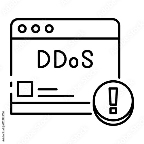 This DDoS Attack icon is suitable for Network Security, Digital Security, etc