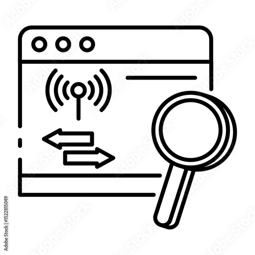 This Intrusion Detection icon is suitable for Network Security, Digital Security, etc