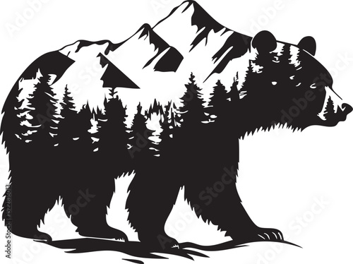 animal, sketch, mammal, vector, wildlife, nature, dog, illustration, drawing, pet, bear, black, fur, shaggy, white, hand drawn, wild, isolated, tail, head, isolated on white, cat, cute, predator, art