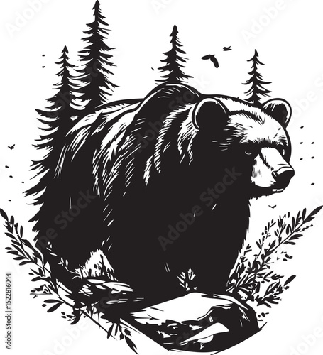 animal, sketch, mammal, vector, wildlife, nature, dog, illustration, drawing, pet, bear, black, fur, shaggy, white, hand drawn, wild, isolated, tail, head, isolated on white, cat, cute, predator, art
