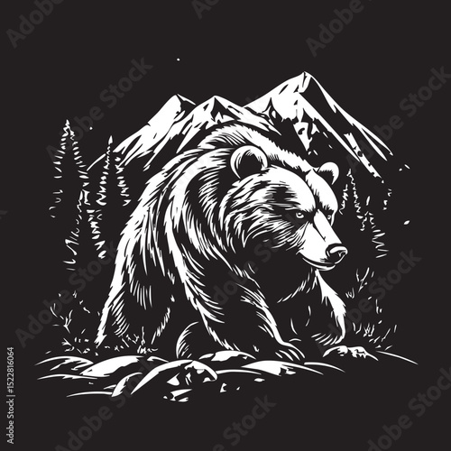 animal, sketch, mammal, vector, wildlife, nature, dog, illustration, drawing, pet, bear, black, fur, shaggy, white, hand drawn, wild, isolated, tail, head, isolated on white, cat, cute, predator, art