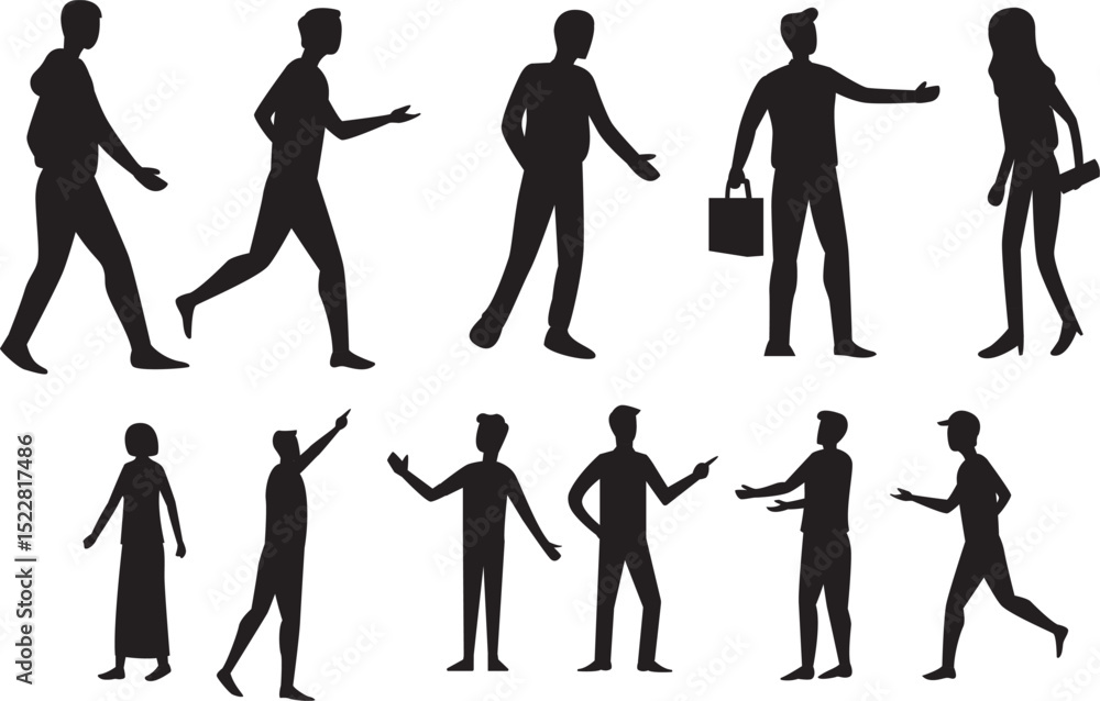 Fototapeta premium business people silhouettes