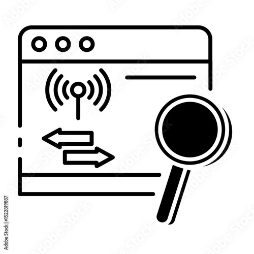 This Intrusion Detection icon is suitable for Network Security, Digital Security, etc