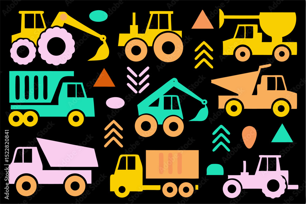Naklejka premium Seamless Car Pattern – Stylish Automotive Vector Background