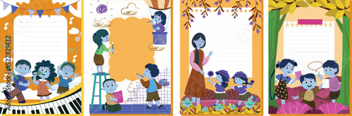Templates for kindergarten teachers vector bundle file. 
