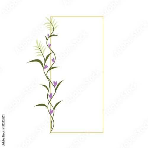 Box frame with leaf ornament for wedding invitation card,greeting card decoration