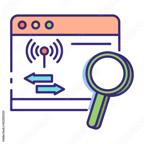 This Intrusion Detection icon is suitable for Network Security, Digital Security, etc