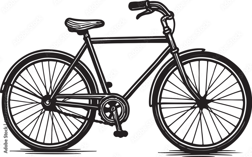 Fototapeta premium bicycle on white background