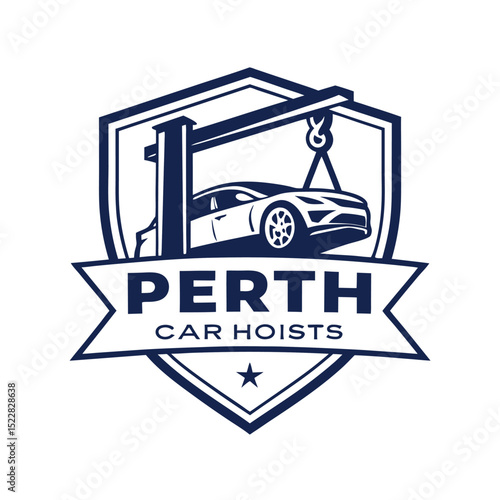 Perth car hoists professional logo design modern clean automotive branding icon cars garage symbol