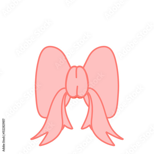 vector illustration of a pink mouse