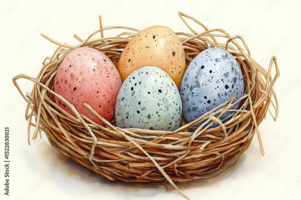 eggs in a nest. eggs in a nest.