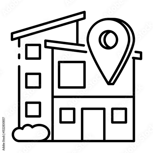 This Homestay icon is suitable for Study Abroad, International student, Education, etc