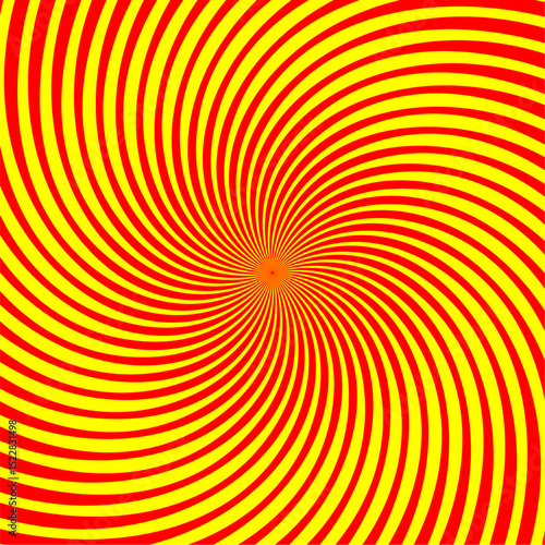 Spiral optical illusion with narrower and tighter curves, creating a sense of movement and depth. The contrasting orange and yellow color combination adds visual energy.