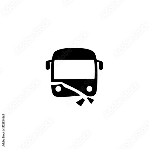 Bus accident icon