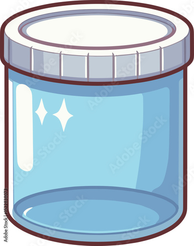 円柱の蓋つき容器のイラスト