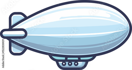 シンプルな飛行船のイラスト