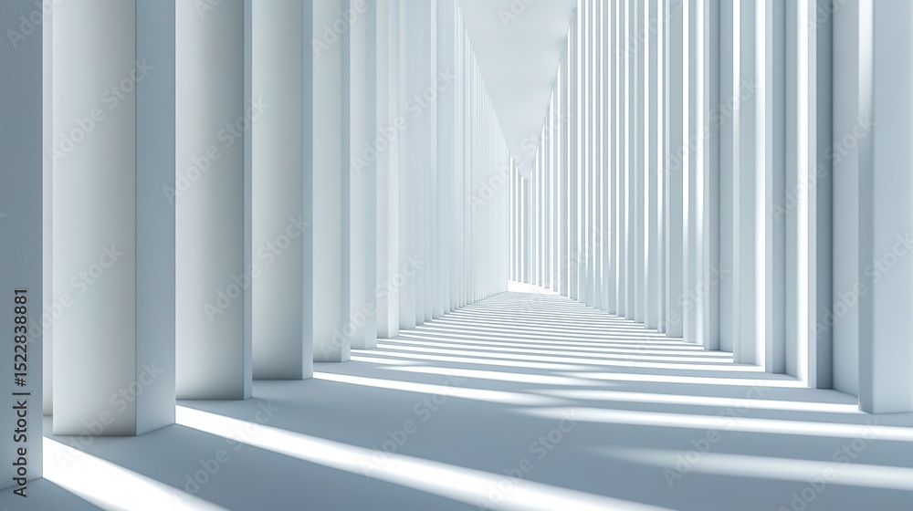 Obraz premium Minimalist white industrial texture with gradient lighting, embodying modern simplicity and clean aesthetics.