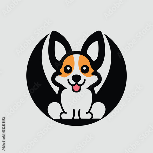 Adorable pembroke welsh corgi puppy sitting sweet canine friend dog pet cute pose animal fluffy