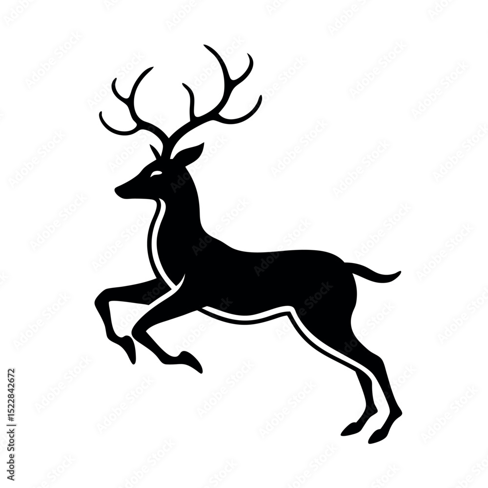 Obraz premium deer silhouette vector