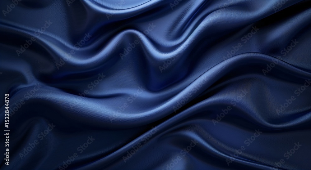 Elegant blue satin fabric draped in soft folds, creating a luxurious and rich texture. Elegant blue satin fabric draped in soft folds, creating a luxurious and rich texture.