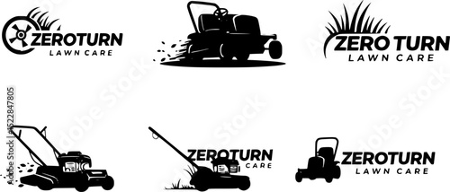 Zero Turn Lawn Mower Lawn Care Logo
