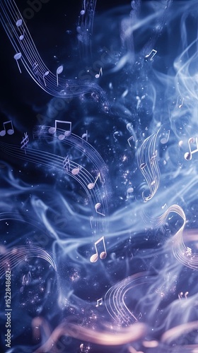 Soft Symphony of Floating Notes