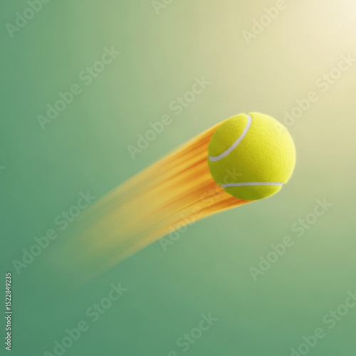 Fast Flying Tennis Ball Gre...