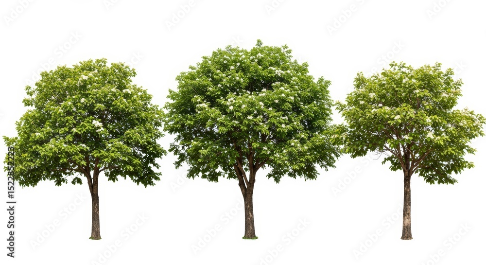 Obraz premium Three Flowering Trees