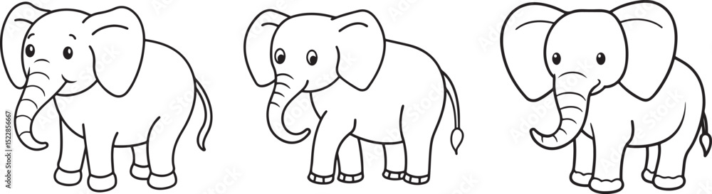 Fototapeta premium elephant vector background