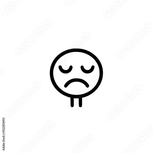 Crying sad face icon