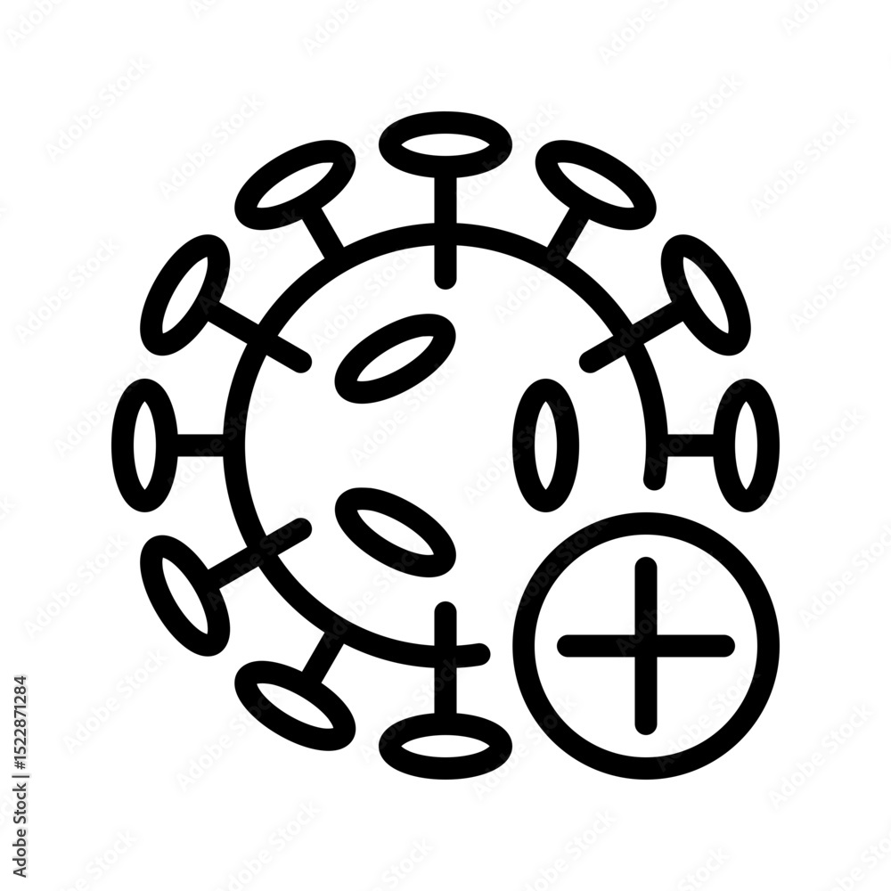 Health Icon Positive Test Result. Ideal for showing positive diagnostic results, infection, or confirmed cases. Health Icon Positive Test Result. Ideal for showing positive diagnostic results, infection, or confirmed cases.