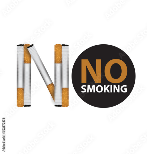 no smoking sign. vector illustration.