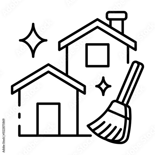 This Clean House icon is suitable for Insect, Bug, Insect Control, etc