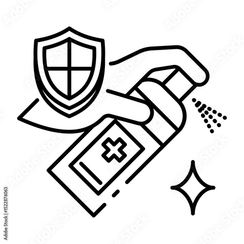 This Sanitizing icon is suitable for Insect, Bug, Insect Control, etc