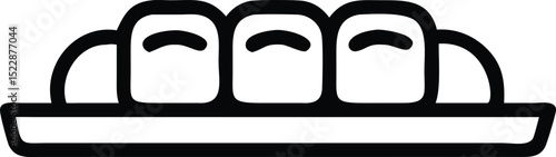  a sushi platter black and white design for menus websites and branding