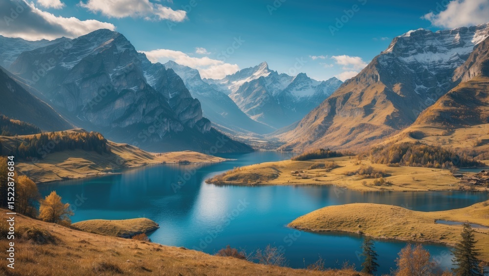 Obraz premium Amazing Landscape around Lake, Mountain