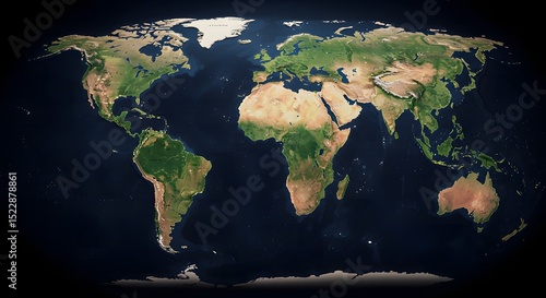 World Map View From Space