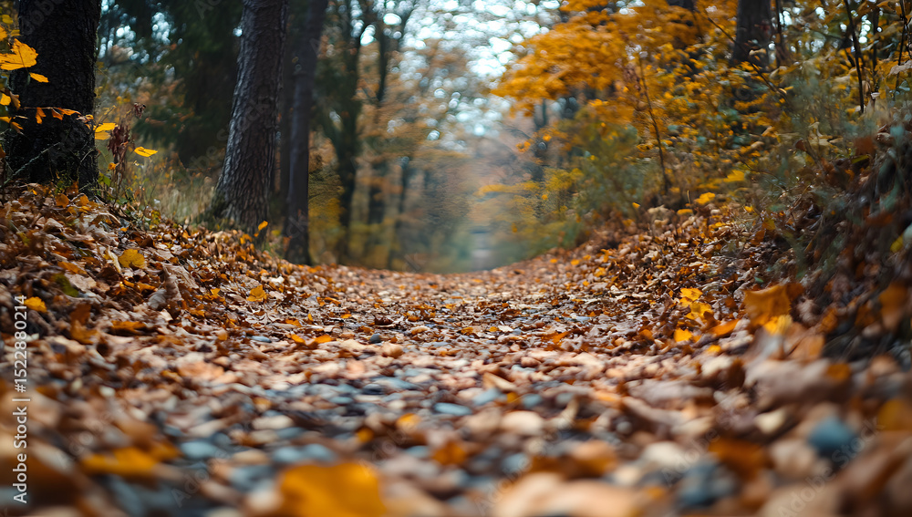 Organic Chestnuts on a Forest Trail During Fall Organic Chestnuts on a Forest Trail During Fall