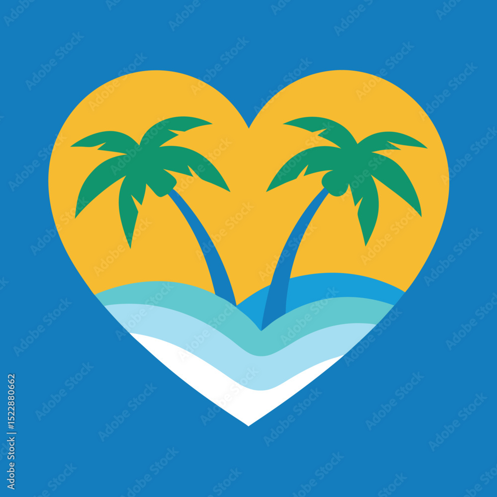 Obraz premium Aloha Hawaii Themed Design With Palm Trees