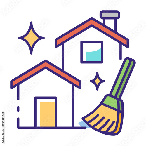 This Clean House icon is suitable for Insect, Bug, Insect Control, etc