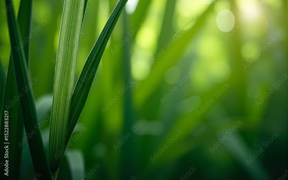 Fototapeta premium Abstract green striped nature background, vintage tone. green textured leaf of the plant. natural eco background. High quality