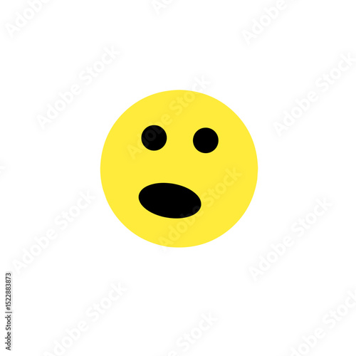 A joyful 3D yellow smiley face icon illustrates an isolated symbol of happiness and cheerful emotion
