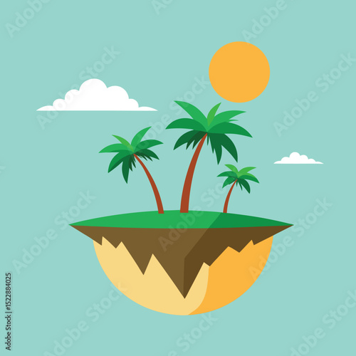 Surfing Competition Poster With Dynamic Palm Art