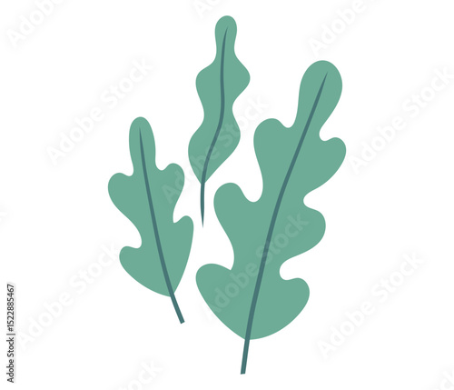 Seaweed icon. Ocean plants, underwater flora, seagrasses. Aquatic plant, algae, tropical coral element. Flat vector illustration isolated on white background