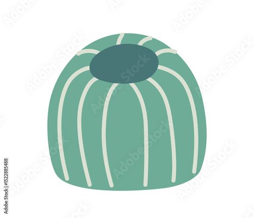 Ocean plant, underwater flora, tropical coral-reef. Flat vector illustration isolated on white background