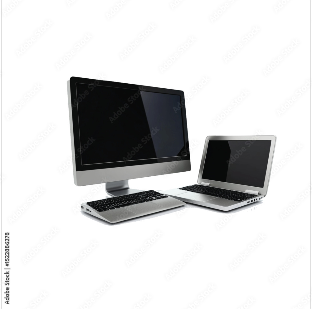 computer and laptop interface view Transparent Background computer and laptop interface view Transparent Background