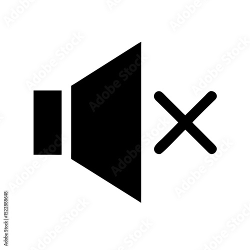 mute or speaker off icon design