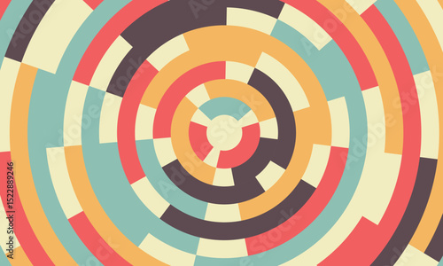 Background Line stripe vintage color spiral circle optical illusion. For posters, textures and brochures.