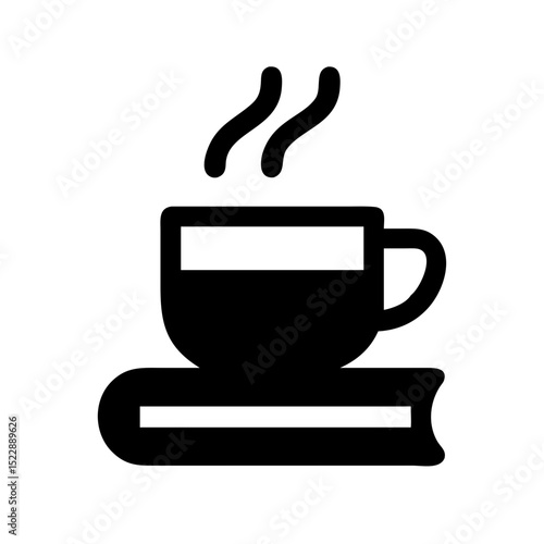 Coffee Cup on Book Symbolizing Relaxation and Knowledge for Blogs, Websites, Education, Reading Culture, and Coffee Enthusiast Content  