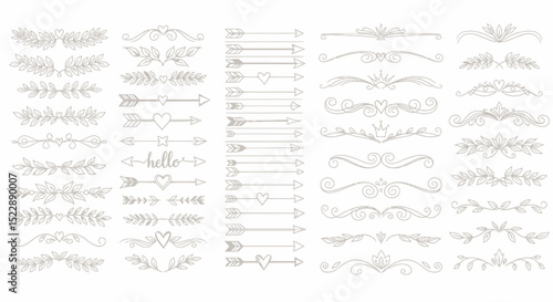 Elegant Vector Dividers Swirls Flourishes for Decorative Design Elements